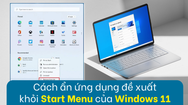 Ẩn ứng dụng đề xuất khỏi Start Menu của Windows 11